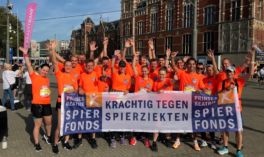In 2019 liep een team van het Spierfonds mee met de Dam tot Damloop.