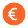 Oranje icoon geldteken
