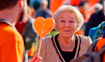 Prinses Beatrix aanwezig bij Het Oranjepad van het Prinses Beatrix Spierfonds