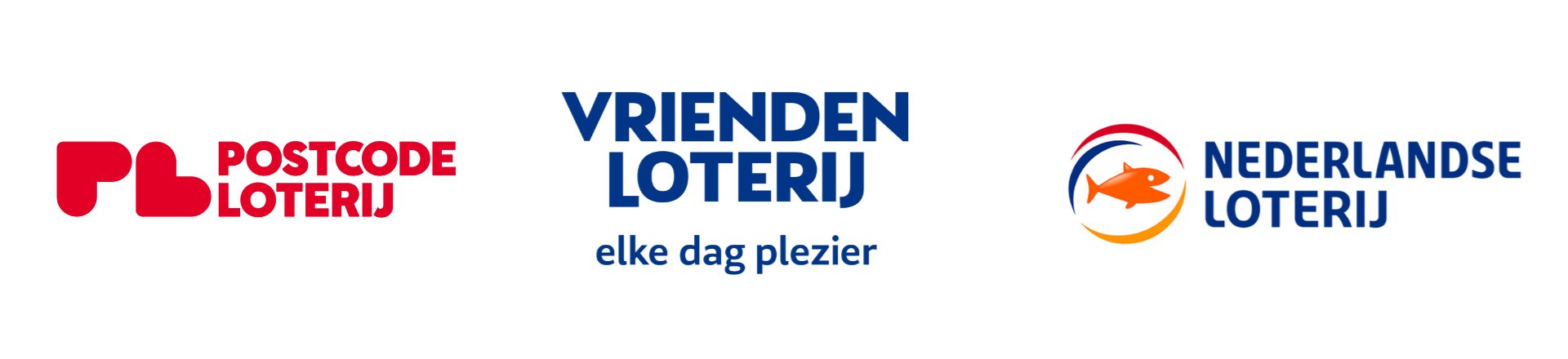 Logo's Postcode Loterij, Vrienden Loterij en Nederlandse loterij