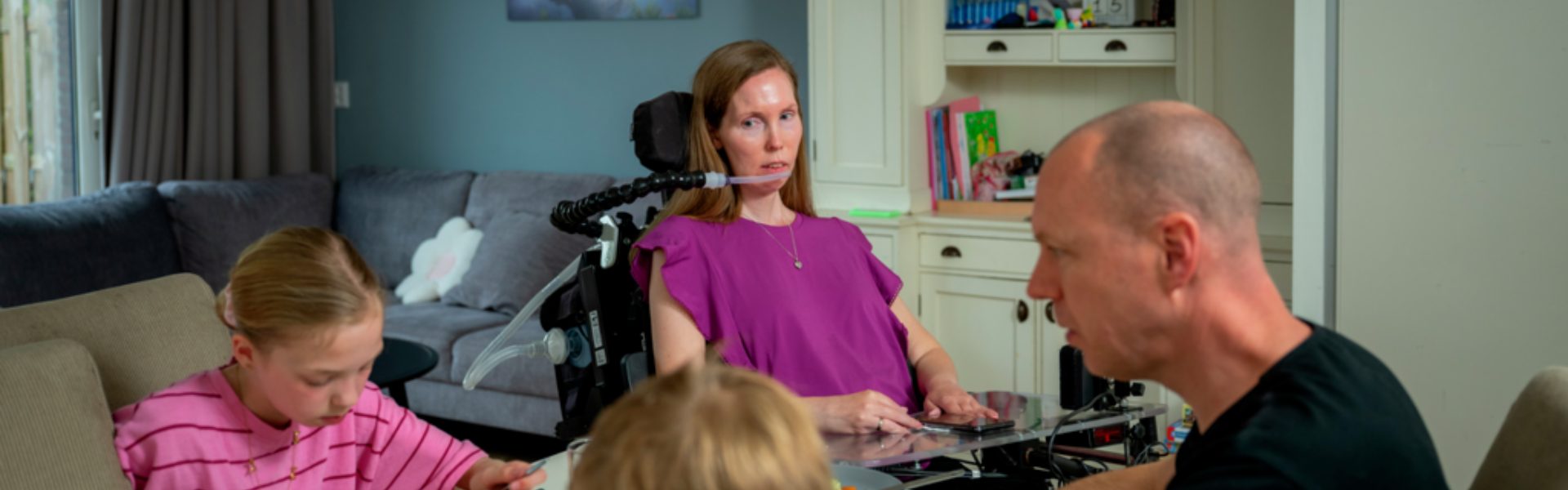 Spierziektepatiënt Kelly