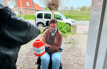 Spierziektepatiënt Judith FSHD collecteweek collecteren